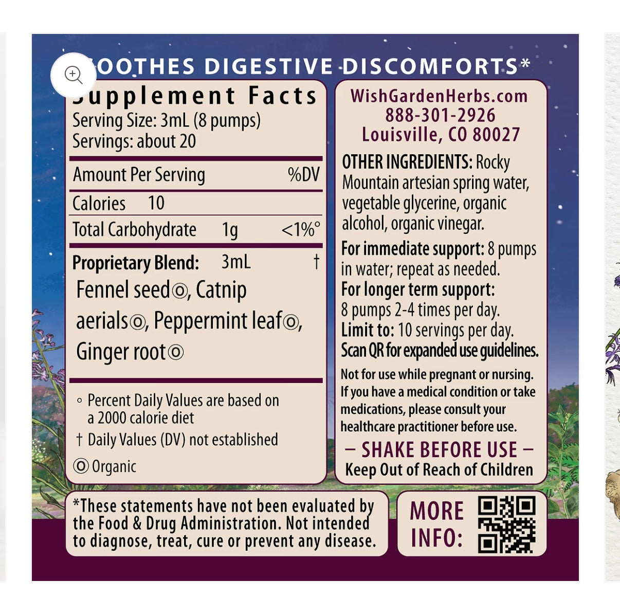 Wish Garden Digestive Rescue 1oz. dropper